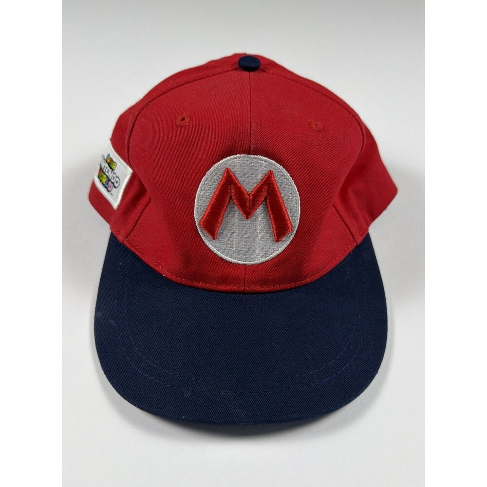 Super Nintendo World Mario Hat Red Blue Snapback Cap Universal Studios OSFM